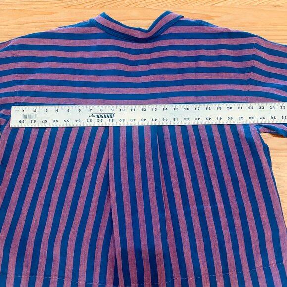 Madewell Cropped Linen Resort Shirt Never Worn Size L Short Sleeve - Picture 9 of 10